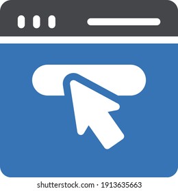 webpage vector glyph color icon