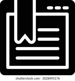 icono plano de glifo vectorial de página web