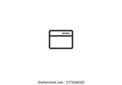 Webpage vector icon , lorem ipsum Flat design