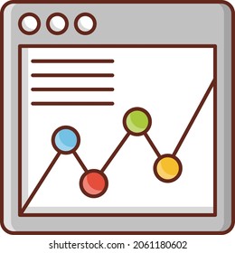 webpage Vector illustration on a transparent background. Premium quality symbols. Vector Line Flat color  icon for concept and graphic design.