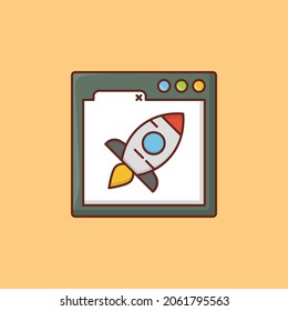 webpage Vector illustration on a transparent background. Premium quality symbols. Vector Line Flat color  icon for concept and graphic design.