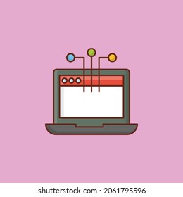 ilustración del vector de página web en un fondo transparente. Símbolos de calidad premium. Icono de color plano de línea vectorial para el concepto y el diseño gráfico.