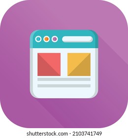 página web Ilustración vectorial sobre un fondo transparente.Símbolos de calidad superior.Icono plano de línea vectorial para el diseño de concepto y gráfico.

