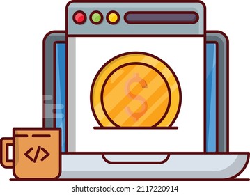 webpage Vector illustration on a transparent background. Premium quality symmbols. Vector line flat icons for concept and graphic design. 