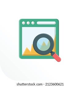 webpage Vector illustration on a transparent background.Premium quality symmbols.Vector line flat icon for concept and graphic design.
