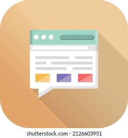 webpage Vector illustration on a transparent background.Premium quality symmbols.Vector line flat icon for concept and graphic design.

