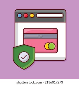 ilustración del vector de página web en un fondo transparente. Símbolos de calidad superior. Iconos planos de línea vectorial para el diseño de conceptos y gráficos. 
