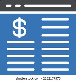 Webpage Vector illustration on a transparent background.Premium quality symbols.Glyphs vector icon for concept and graphic design.