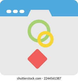 webpage Vector illustration on a transparent background. Premium quality symmbols. Line Color vector icons for concept and graphic design.