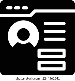 webpage Vector illustration on a transparent background. Premium quality symmbols. Glyphs vector icons for concept and graphic design. 
