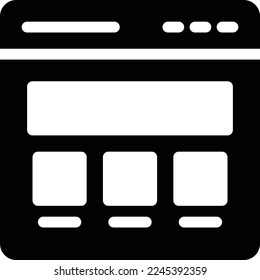 webpage Vector illustration on a transparent background. Premium quality symmbols. Glyphs vector icons for concept and graphic design. 
