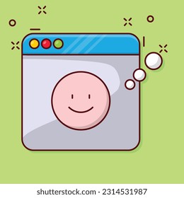 webpage Vector illustration on a transparent background. Premium quality symmbols. Vector line flat icons for concept and graphic design.