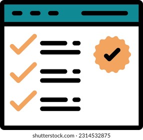 webpage  Vector illustration on a transparent background. Premium quality symmbols. Line Color vector icons for concept and graphic design.
