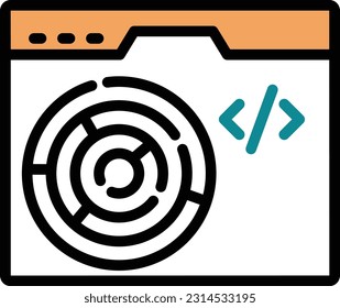 webpage   Vector illustration on a transparent background. Premium quality symmbols. Line Color vector icons for concept and graphic design.