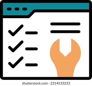 webpage  Vector illustration on a transparent background. Premium quality symmbols. Line Color vector icons for concept and graphic design.