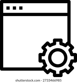 webpage Vector illustration on a transparent background. Premium quality symmbols. Thin line vector icons for concept and graphic design.
