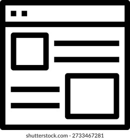 webpage Vector illustration on a transparent background. Premium quality symmbols. Thin line vector icons for concept and graphic design.
