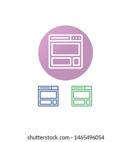 Webpage Vector Illustration, outline icon. EPS 10
