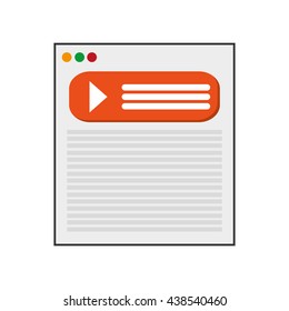 webpage , Vector illustration over white background
