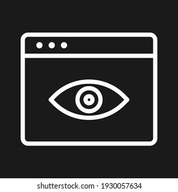 Webpage, Vision, View Icon Vector Image. Can Also Be Used For Webpages. Suitable For Use On Web Apps, Mobile Apps And Print Media.