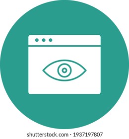 Página web, visión, imagen vectorial de icono de vista. También se puede usar para páginas web. Idóneo para aplicaciones web, aplicaciones móviles y medios impresos.