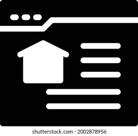 Webseite mit weißem Hintergrund.webpage ist ein Symbol der Website.glyph Farbe Symbol.