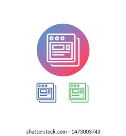 Webpages Vector Illustration, outline icon. EPS 10