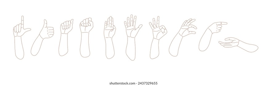 Webrealistic human hands, signs and gestures