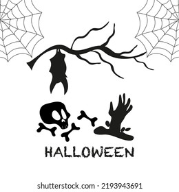 Webs for Halloween Decoration. Vector Illustration 