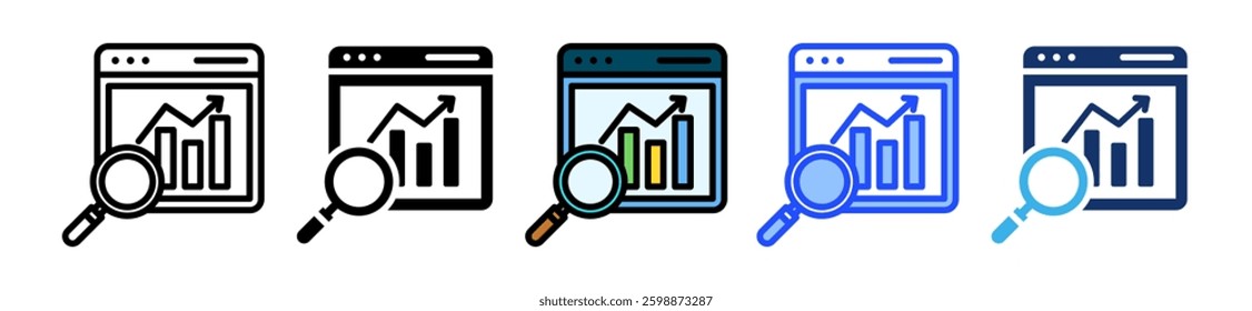 Webs Traffic Icon Set With Multiple Style Collection