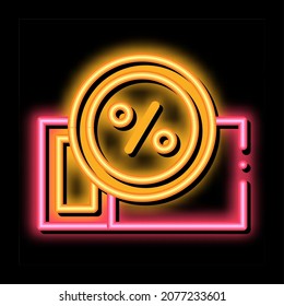 webshop coupon neon light sign vector. Glowing bright icon webshop coupon sign. transparent symbol illustration
