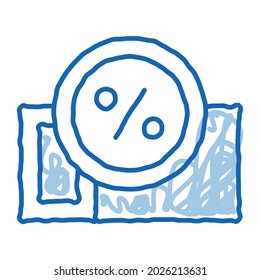 webshop coupon sketch icon vector. Hand drawn blue doodle line art webshop coupon sign. isolated symbol illustration