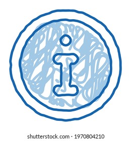 webshop information sketch icon vector. Hand drawn blue doodle line art webshop information sign. isolated symbol illustration