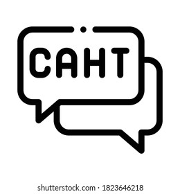 webshop online chat icon vector. webshop online chat sign. isolated contour symbol illustration