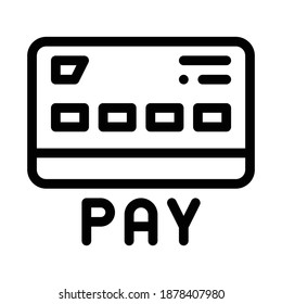 webshop payment card icon vector. webshop payment card sign. isolated contour symbol illustration