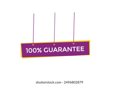 website, 100% guarantee, button, learn, stay, tuned, level, sign, speech, bubble  banner, modern, symbol, click. 
