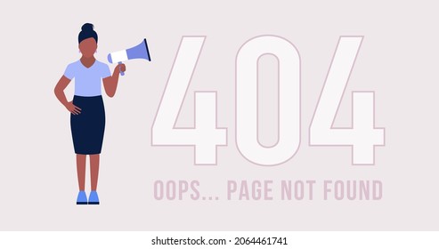 Website 404 error concept. Crying Character. Lost, not found pages. Colorful flat vector illustration