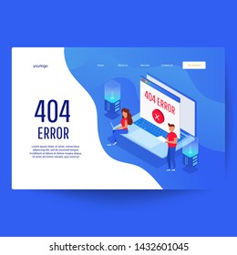Website 404 page error with servers and desktop