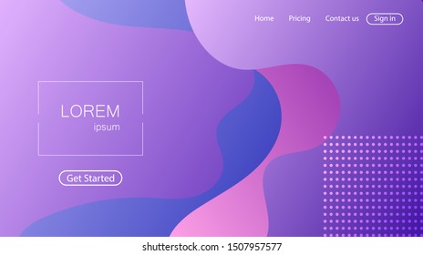 Website abstract background. Bright colorful landing page	