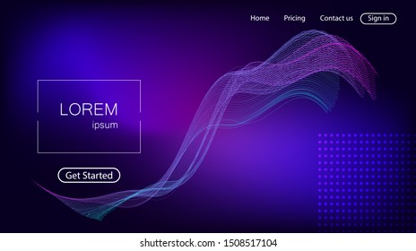 Website abstract background. Bright colorful landing page