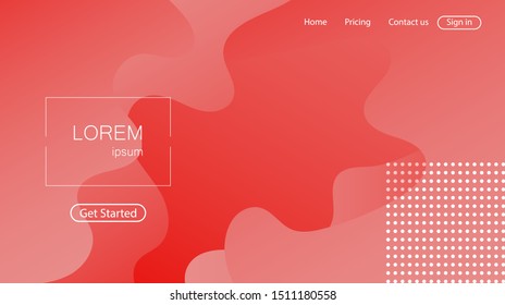 Website abstract background. Bright colorful dynamic shapes landing page