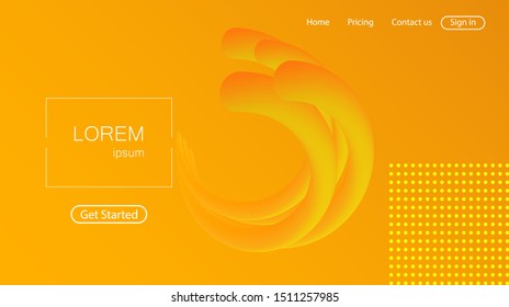Website abstract background. Bright colorful dynamic shapes landing page	