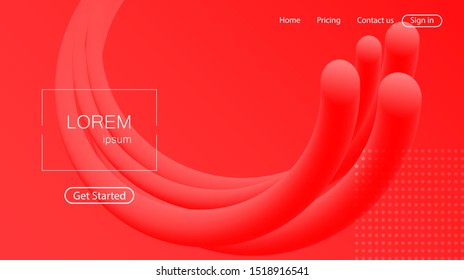 Website abstract background. Bright colorful dynamic shapes landing page