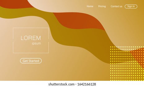 Website abstract background. Bright colorful dynamic shapes landing page