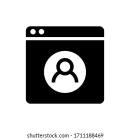 Website account icon. Web user symbol. Line design.