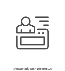 Website account line icon