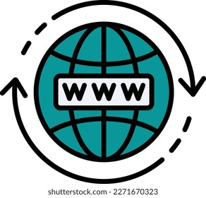 Website Address Concept, World Wide Web Vector Icon Design, Cloud computing and Internet hosting services Symbol, Web URL Sign
