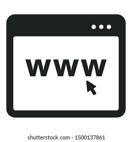 Website Address Icon. Vector Graphics.