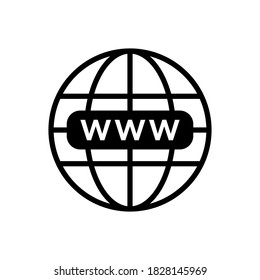 Website address icon vector on trendy design