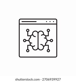 website ai brain icon sign vector